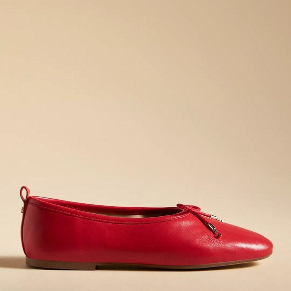 SAM EDELMAN ARI BALLET FLATS IN HEIRLOOM RED LEATHER 7.5 - Picture 2 of 9